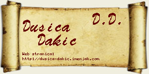 Dušica Dakić vizit kartica